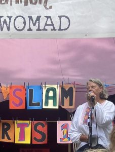 Helen Scadding - poet at Womad